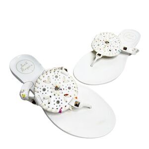 Jack Rogers Sandals Womens Size 5 White Georgica Jelly‎ Slip On Flats